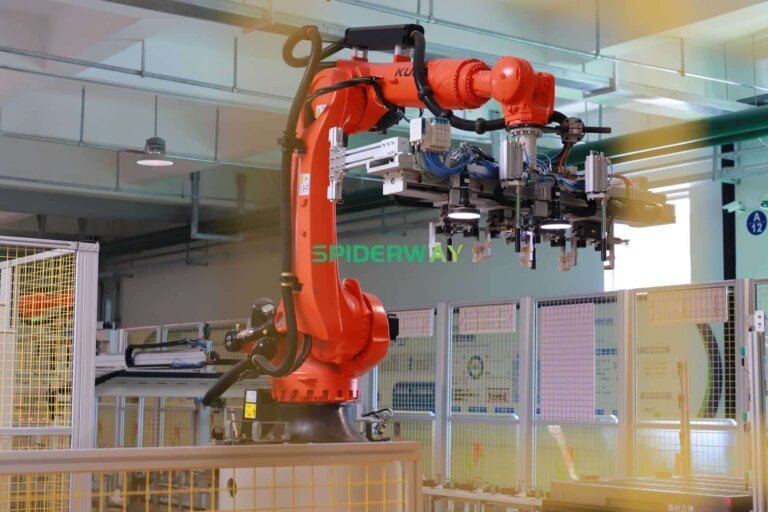 Automated assembly line for LiFePO4 battery modules at SPIDERWAY factory