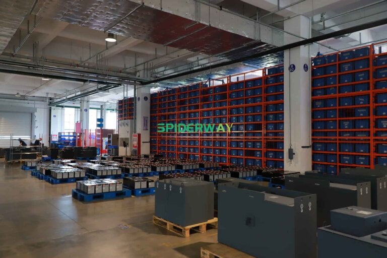LiFePO4 battery undergoing automated capacity and safety tests at SPIDERWAY