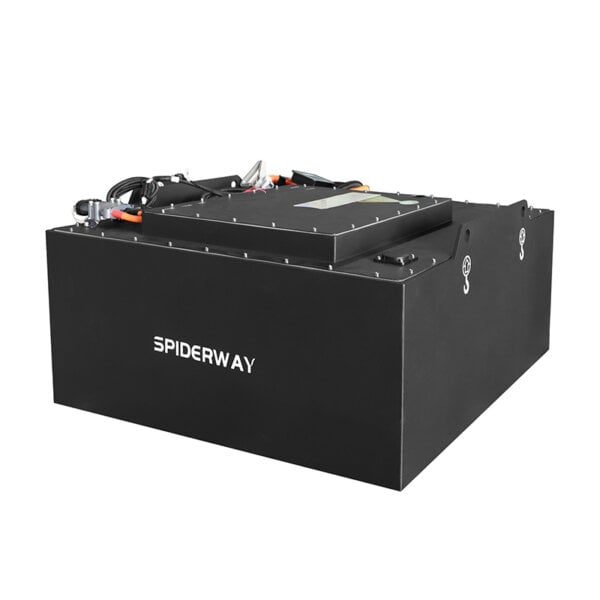 80V lithium battery installed in electric forklift
