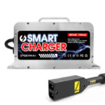 72V 25A EZGO TXT Golf Cart Charger D Style Plug