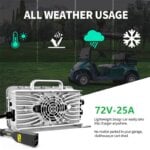 72V 25A EZGO TXT Golf Cart Charger D Style Plug