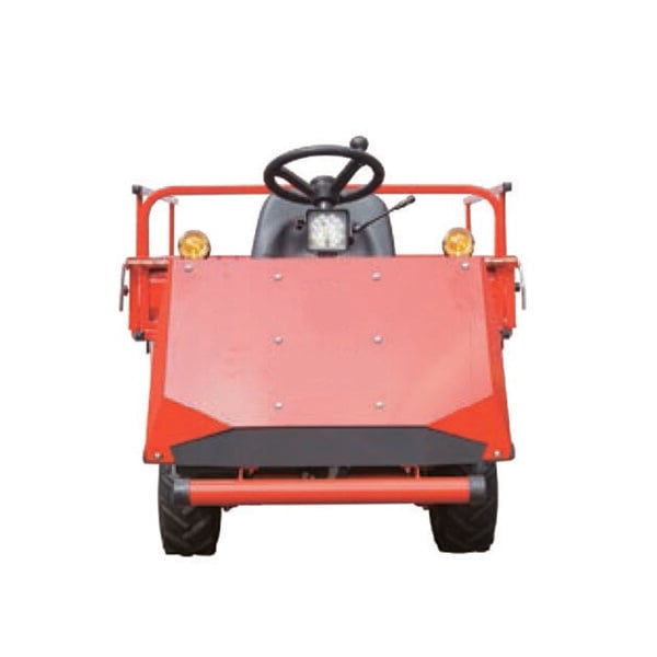 400kg Electric Transport Trolley for Farm & Orchard Electric trolley carrying a load in an orchard setting.