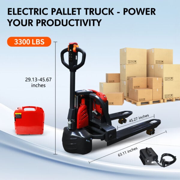 Electric pallet truck navigating a ramp with load, 5% incline capability