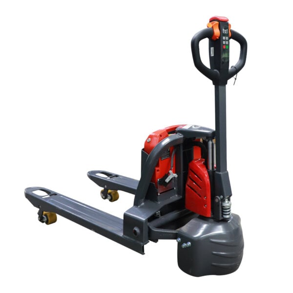 Emergency reverse button on electric pallet truck control handle