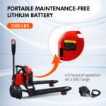 3300LBS 1.5T Economic Electric Pallet Truck with Lithium Battery