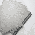 Eco-friendly gray cardboard made from 100% recycled materials
