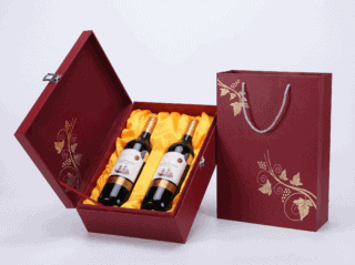 Eco-Friendly Gray Cardboard: 100% Recycled Raw Materials Premium wine box made of eco-friendly rigid grey board with smooth pulp surface.