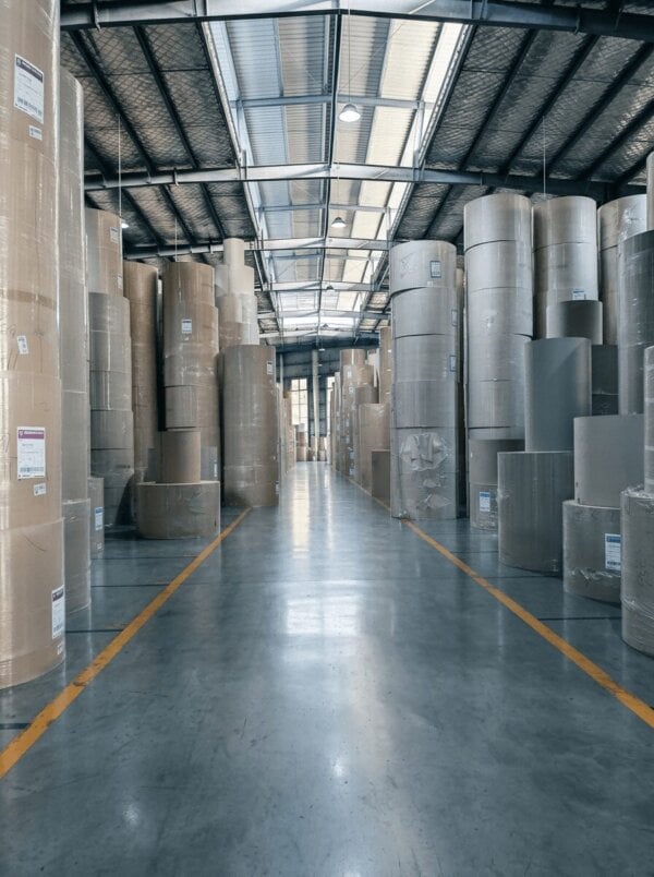 Warehouse Storage of Paperboard Raw Materials in Packaging Paper Factory
