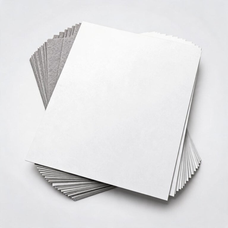 White Lined Chipboard (WLC) – Grey Back & White Back Available