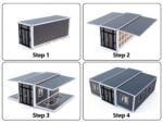 folding container house unfold process