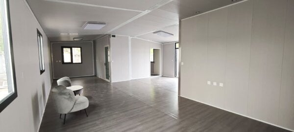 Interior view of the container house