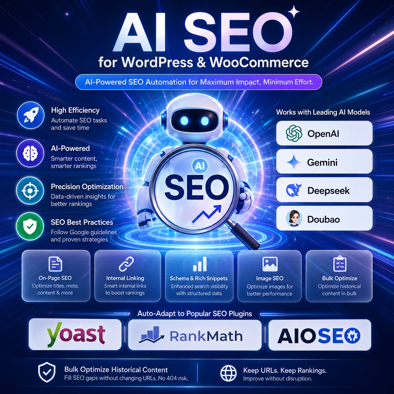 WordPress WooCommerce AI SEO automation tool