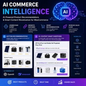 AI Commerce Intelligence features for WooCommerce smart recommendations