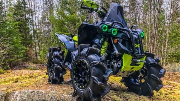 Can-Am Outlander X MR Off-Road Quad Bike Can-Am Outlander X MR quad bike on rugged off-road trail