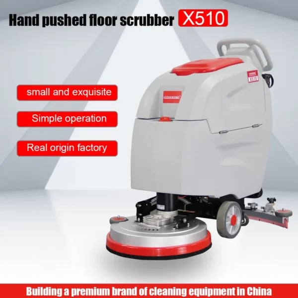 X510 hand push floor scrubber dryer with cleaning width 530mm