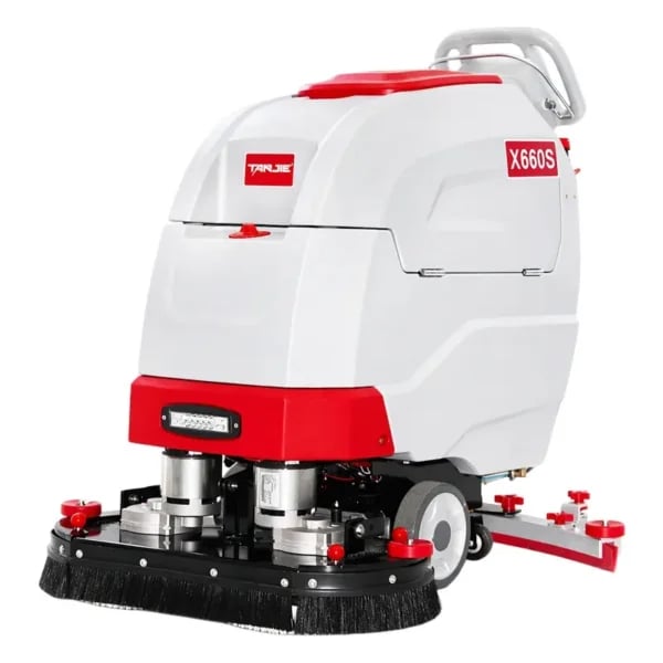 X660S walk-behind scrubber X660S walk-behind floor scrubber in use