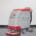X500Z walk behind floor scrubber in operation