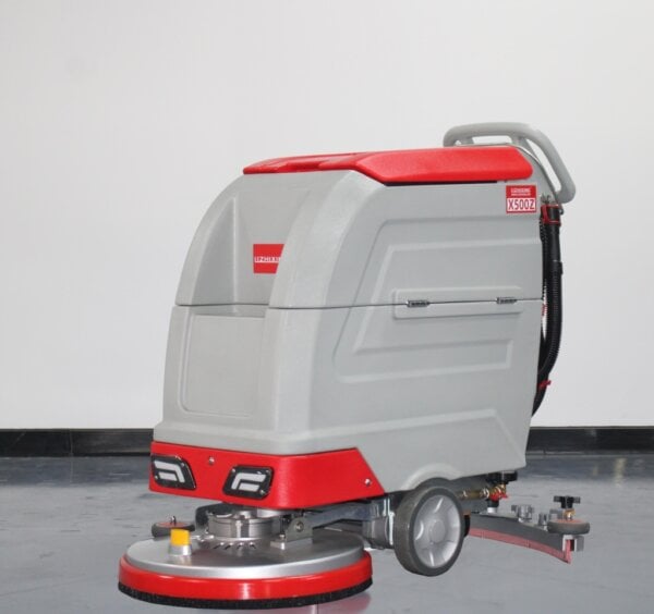X500Z Walk Behind Floor Scrubber X500Z walk behind floor scrubber in operation