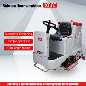 X800 industrial floor scrubber with powerful brush motors
