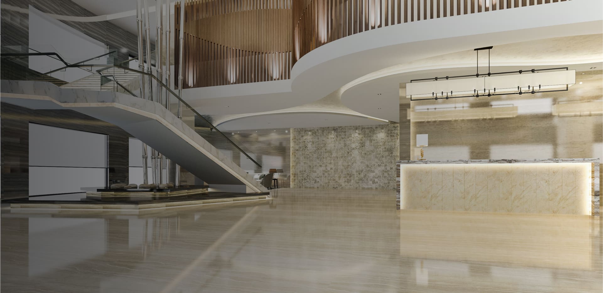 Mira floor cleaning robot in a hospitality venue