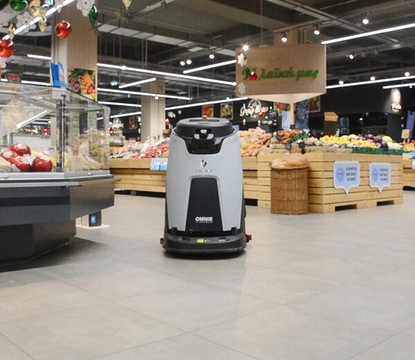 AB Vassilopoulos Omnie Robots Greek supermarket chain cleaning robots