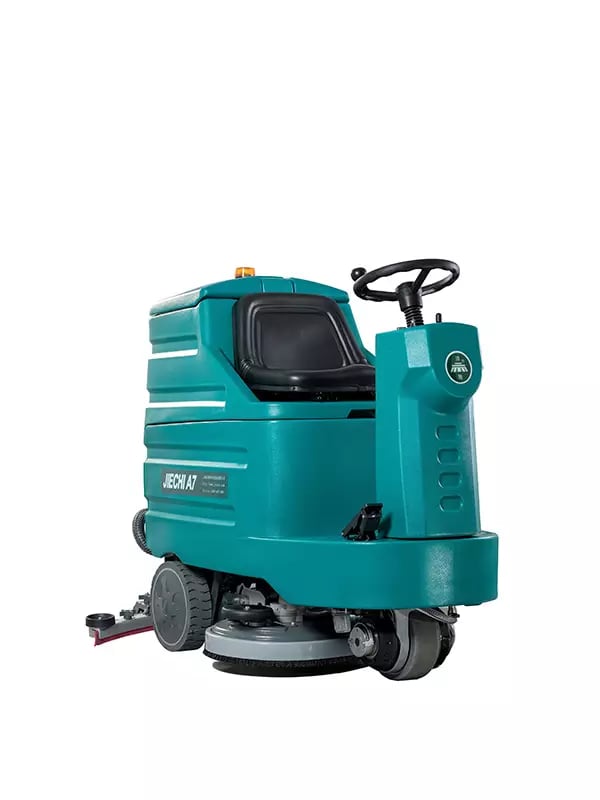 Commercial floor scrubber equipment in a cleaning industry setting