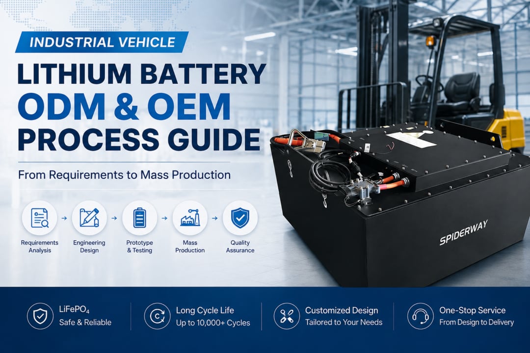 SPIDERWAY industrial vehicle lithium battery ODM OEM manufacturing