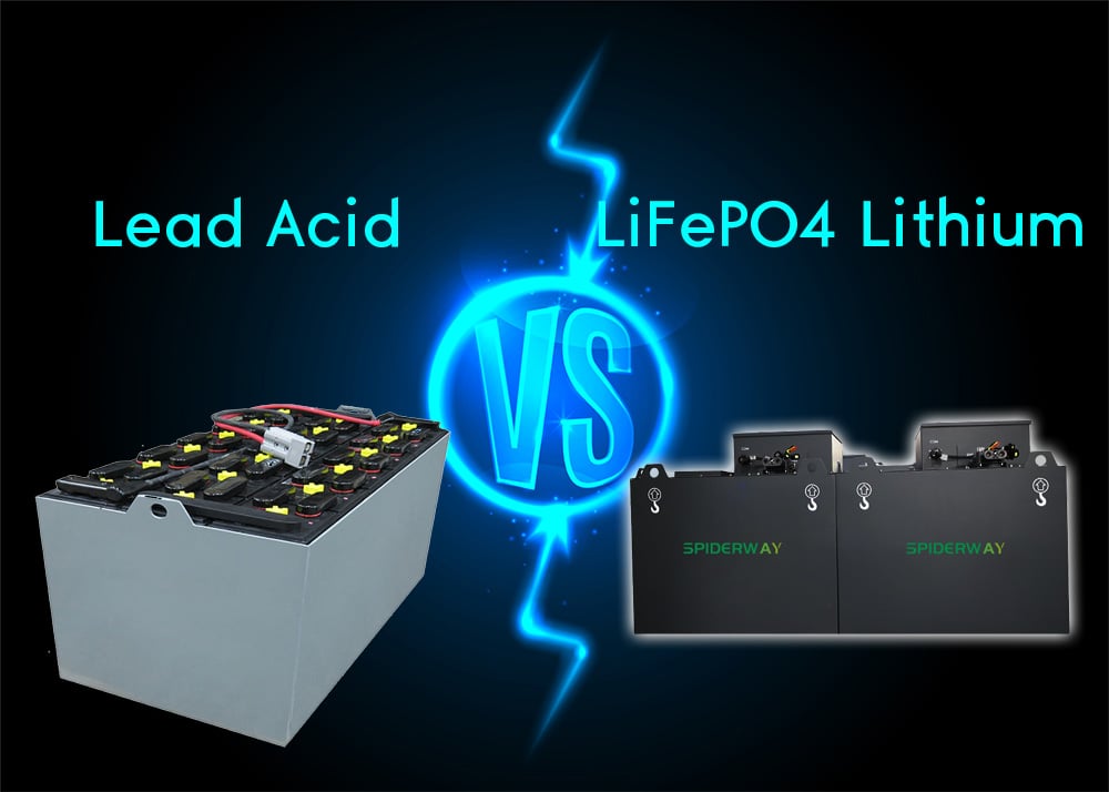 LiFePO4 vs lead-acid battery comparison graphic