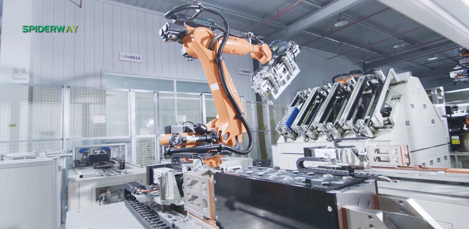 SPIDERWAY LiFePO4 battery production line for industrial floor scrubbers
