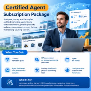 FactorySea Certified Agent program for B2B manufacturing marketing