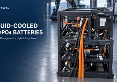 Liquid-cooled LiFePO4 battery pack for industrial electric machinery