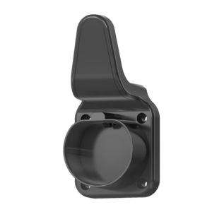PC/PP+GF Type 2 EV charging holder for wall-mounted storage of a Type 2 charging gun